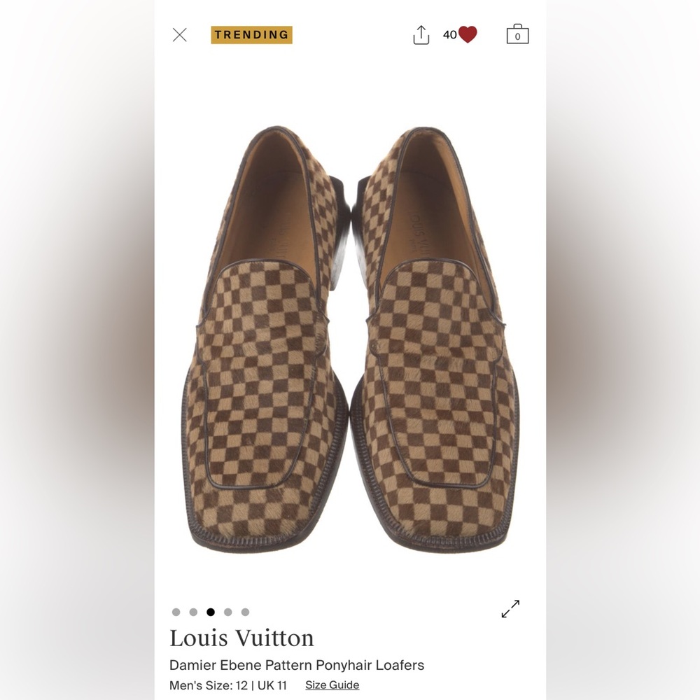 Louis Vuitton Brown Checkered Loafers